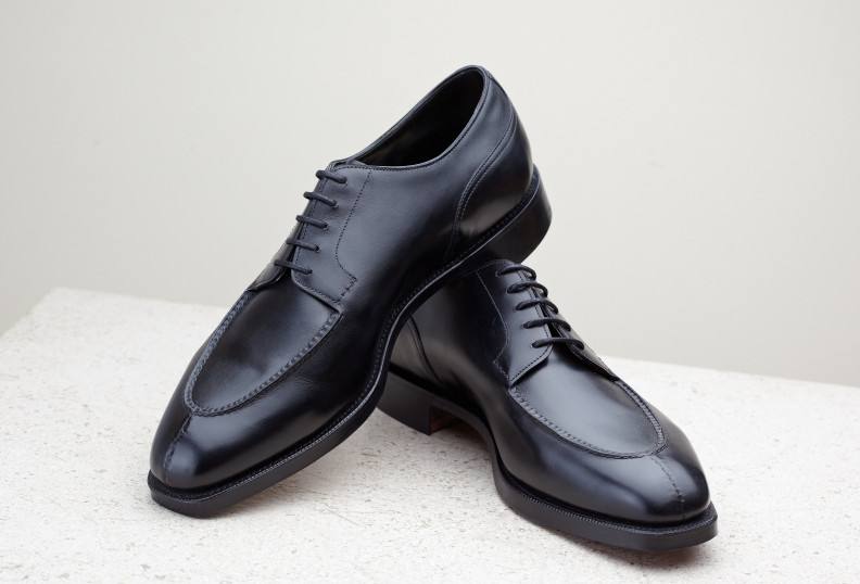 Edward Green Dover 606 Last — Black Calf With Tapered Double Leather Soles