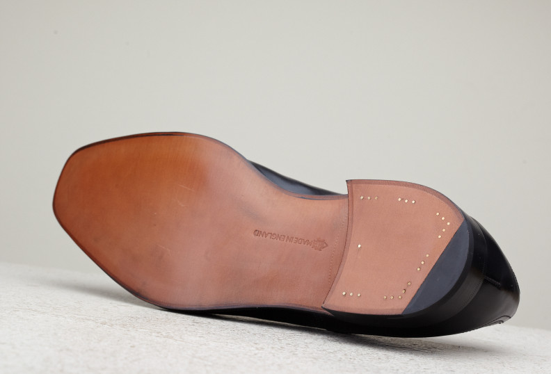 Edward Green Dover 606 Last — Black Calf With Tapered Double Leather Soles