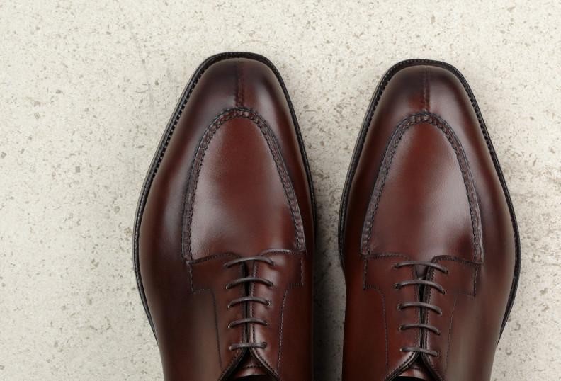 Edward Green Dover 606 Last — Dark Oak Antique Calf With Tapered Double Leather Soles