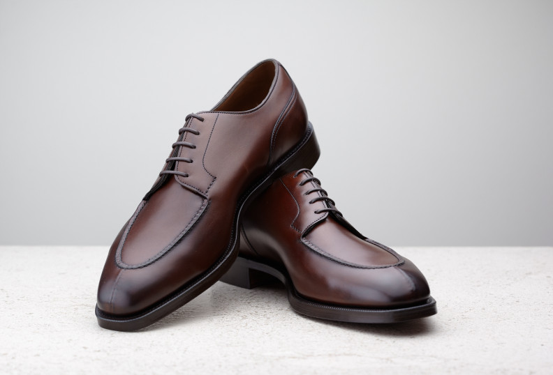 Edward Green Dover 606 Last — Dark Oak Antique Calf With Tapered Double Leather Soles