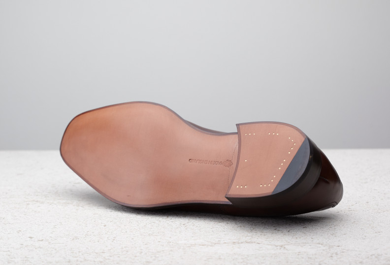 Edward Green Dover 606 Last — Dark Oak Antique Calf With Tapered Double Leather Soles