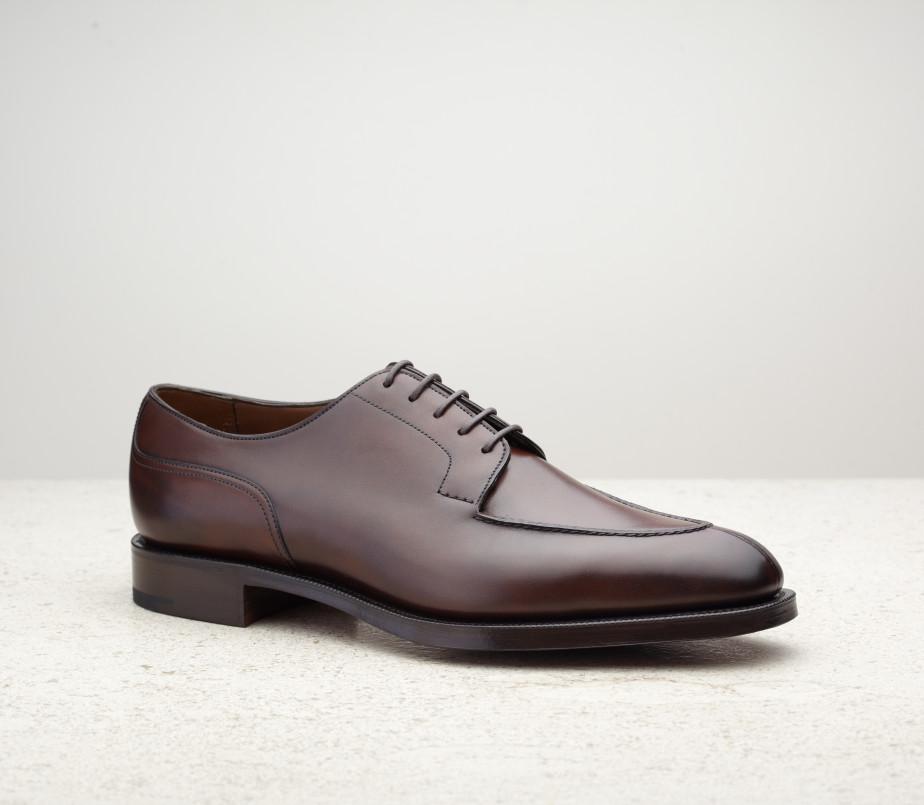 edward green Dover 606 last — dark oak antique calf with tapered double leather soles