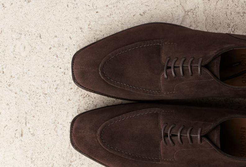 Edward Green Dover 606 Last — Espresso Suede With Tapered Double Leather Soles
