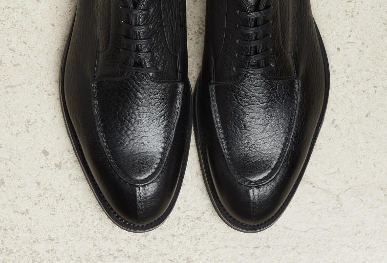 Edward Green Dover Unlined 202 Last — Black London Grain With Double Rubber Soles