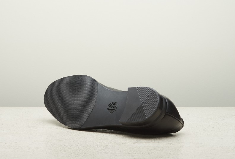 Edward Green Dover Unlined 202 Last — Black London Grain With Double Rubber Soles