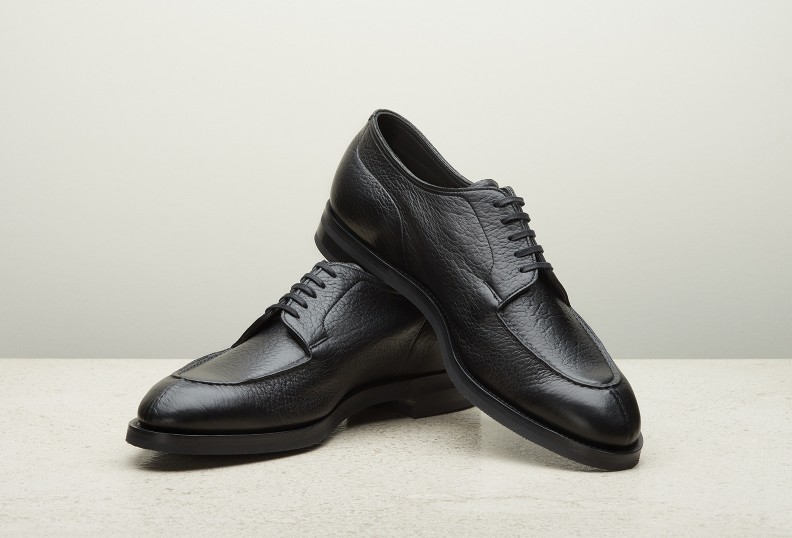 Edward Green Dover Unlined 202 Last — Black London Grain With Double Rubber Soles