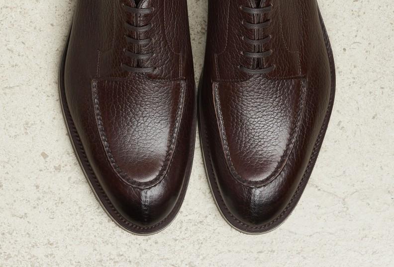 Edward Green Dover Unlined 202 Last — Dark Brown London Grain With Double Rubber Soles