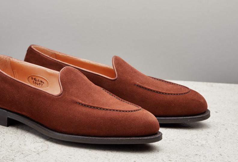 Edward Green Draycott 184 Last — Snuff Suede With Slim Rubber Soles
