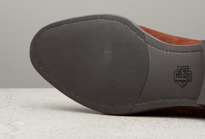 Edward Green Draycott 184 Last — Snuff Suede With Slim Rubber Soles