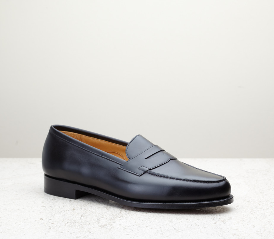 edward green Duke 137 last — black calf with light leather soles