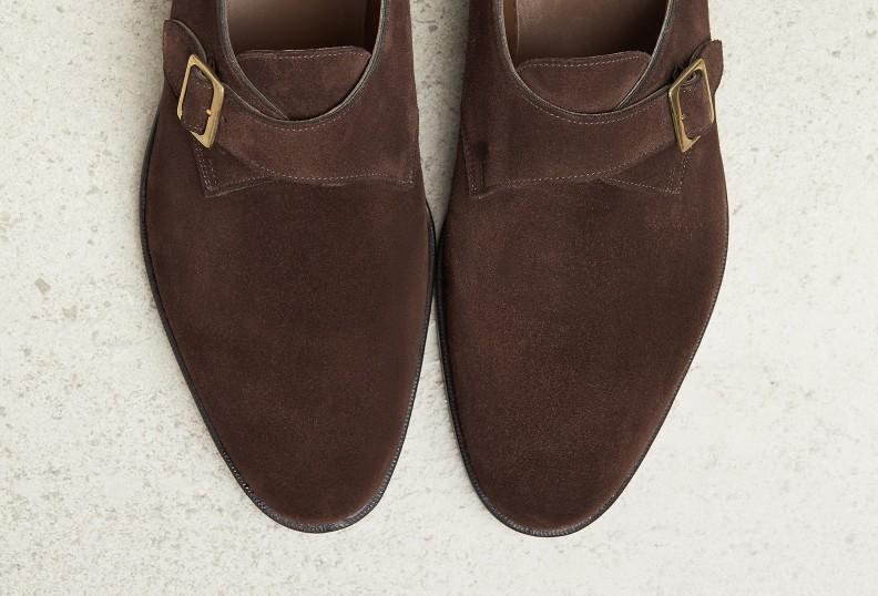 Edward Green Ealing 202 Last — Mink Suede With Slim Leather Soles