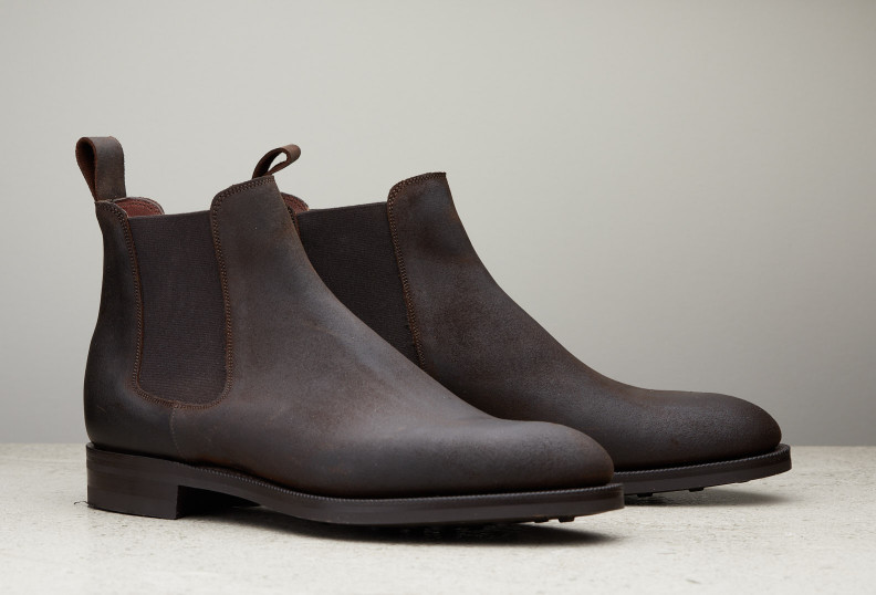 Edward Green Govan 202 Last — Iron Waxed Suede