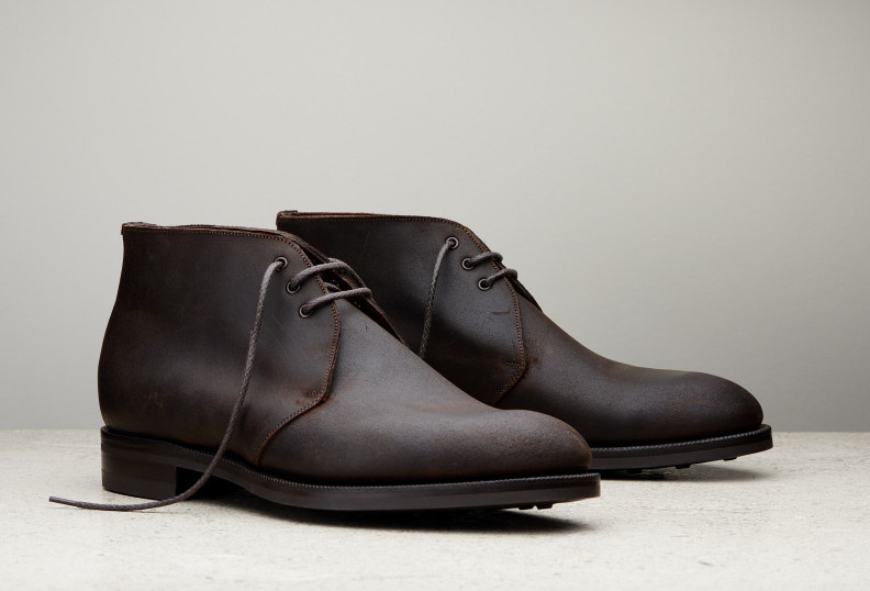 Edward Green Lanark 202 Last — Iron Waxed Suede