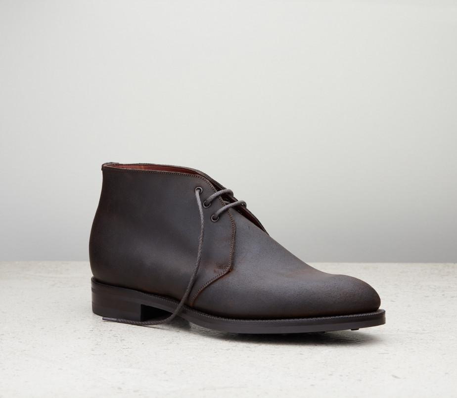 edward green Lanark 202 last — iron waxed suede