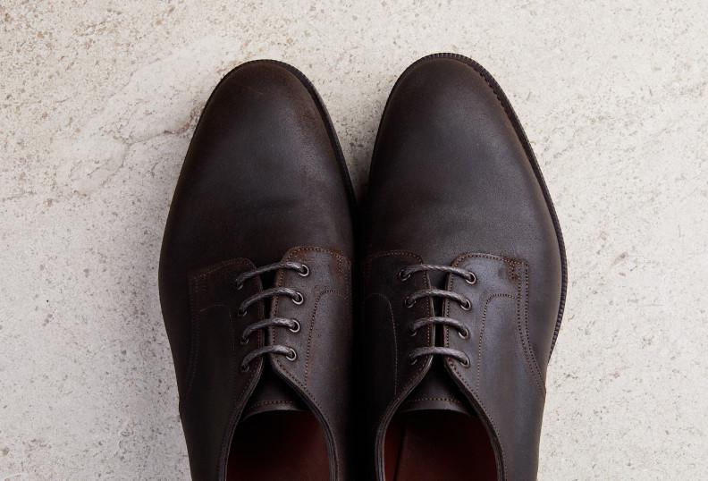 Edward Green Leith 202 Last — Iron Waxed Suede
