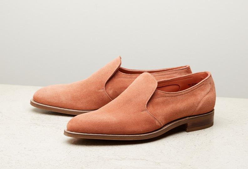 Edward Green Ewhurst 82 Last — Salmon Suede With Slim Rubber Soles