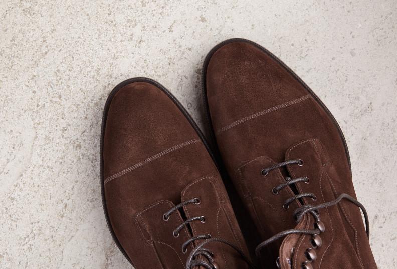 Edward Green Galway 202 Last — Mink Suede With Dainite Rubber Soles