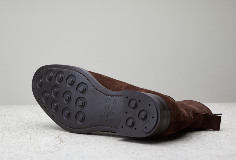 Edward Green Galway 202 Last — Mink Suede With Dainite Rubber Soles