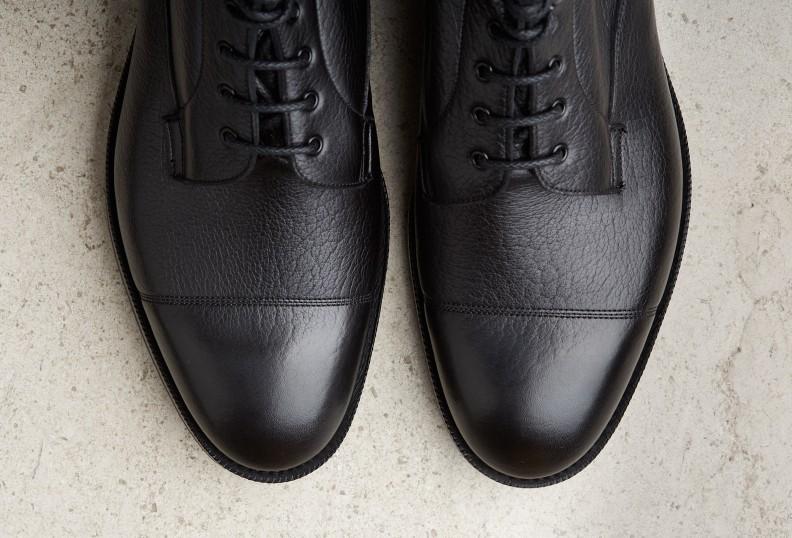 Edward Green Galway 303 Last — Black London Grain With Rugged Ridgeway Soles