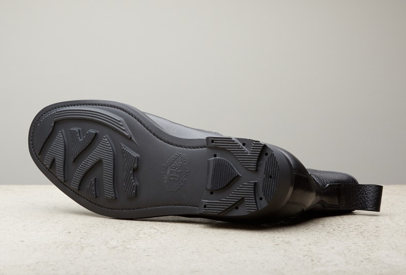 Edward Green Galway 303 Last — Black London Grain With Rugged Ridgeway Soles