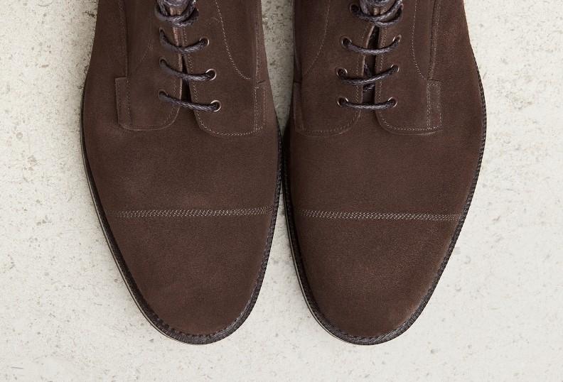 Edward Green Galway 303 Last — Espresso Suede With Rugged Ridgeway Soles