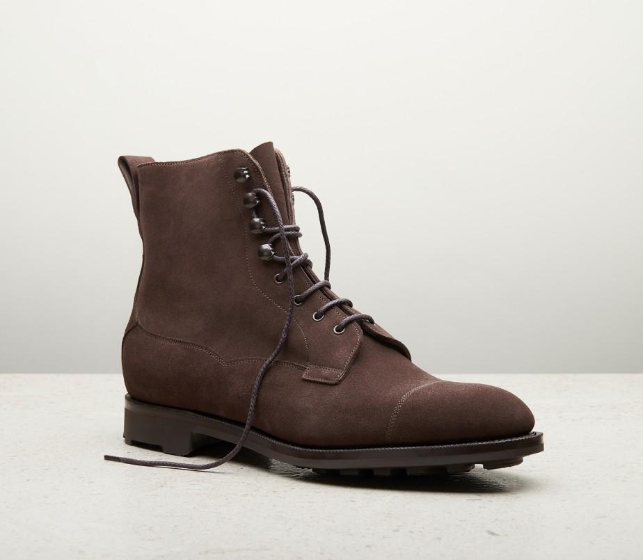 edward green Galway 303 Last — espresso suede with rugged ridgeway soles