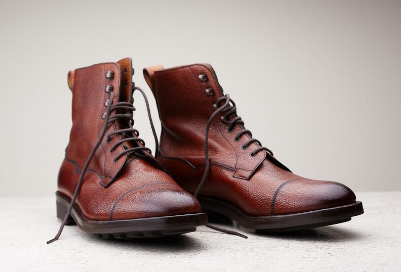 Edward Green Galway 64 Last — Rosewood Country Calf With Rugged Ridgeway Soles