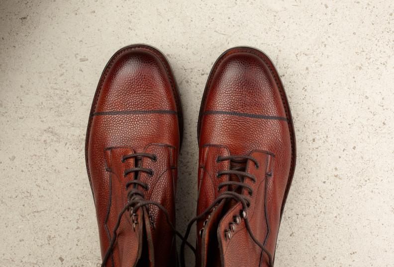 Edward Green Galway 64 Last — Rosewood Country Calf With Rugged Ridgeway Soles