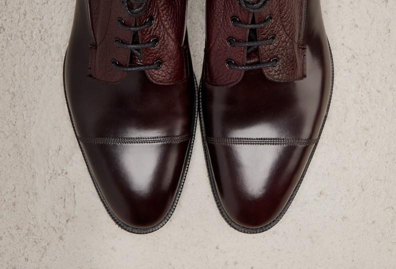Edward Green Galway 82 Last — Aubergine London Grain & Burgundy Cordovan With Double Rubber Soles