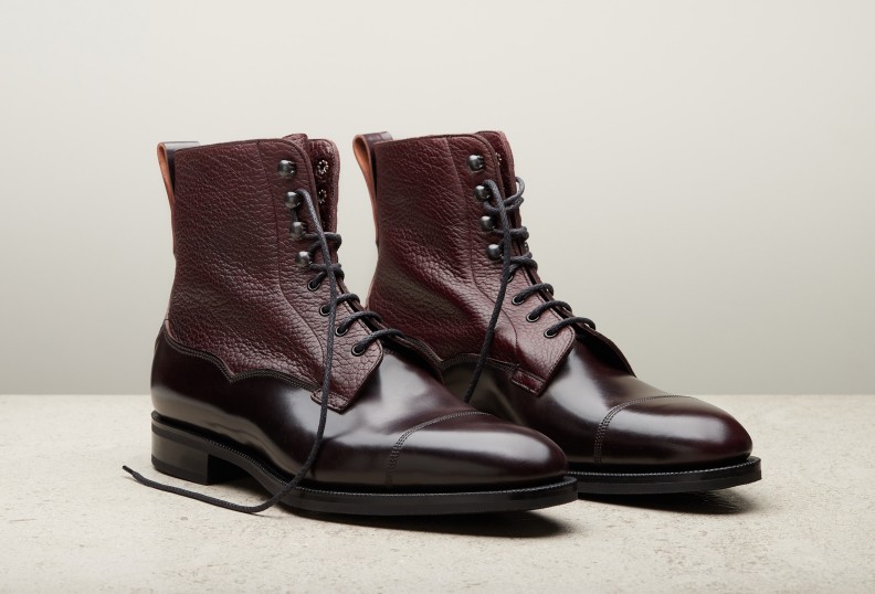 Edward Green Galway 82 Last — Aubergine London Grain & Burgundy Cordovan With Double Rubber Soles