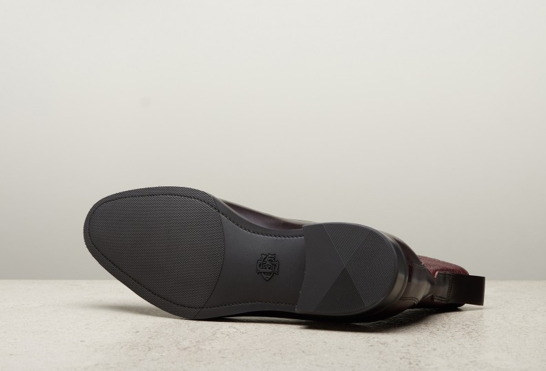 Edward Green Galway 82 Last — Aubergine London Grain & Burgundy Cordovan With Double Rubber Soles