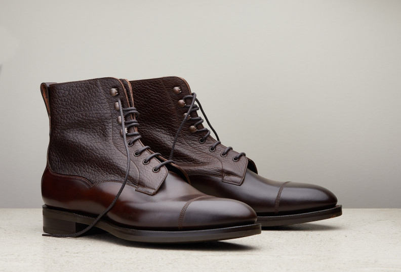 Edward Green Galway 82 Last — Cognac Cordovan & Dark Brown London Grain With Double Rubber Soles