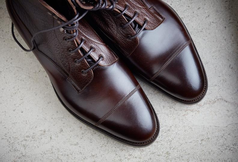 Edward Green Galway 82 Last — Cognac Cordovan & Dark Brown London Grain With Double Rubber Soles