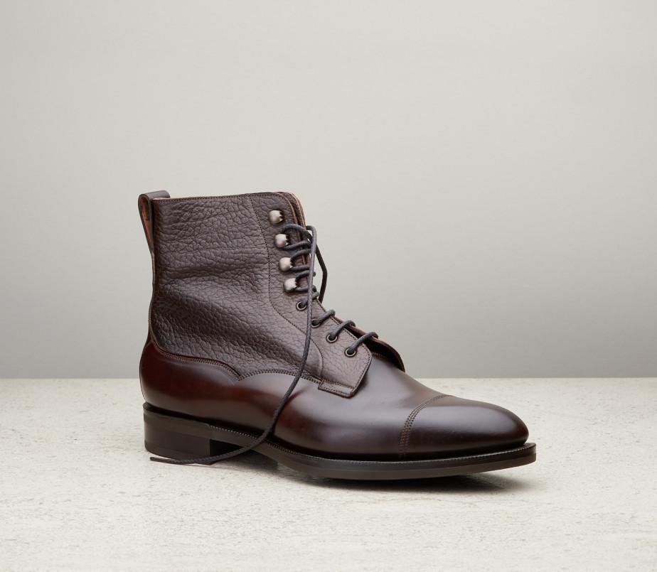 edward green Galway 82 Last — cognac cordovan & dark brown london grain with double rubber soles