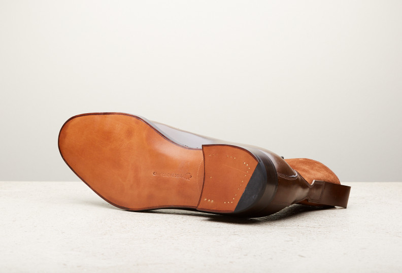 Edward Green Galway 82 Last — Cognac Cordovan & Snuff Suede With Tapered Leather Soles