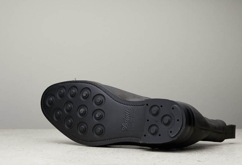 Edward Green Govan 202 Last — Storm Waxed Suede With Dainite Rubber Soles