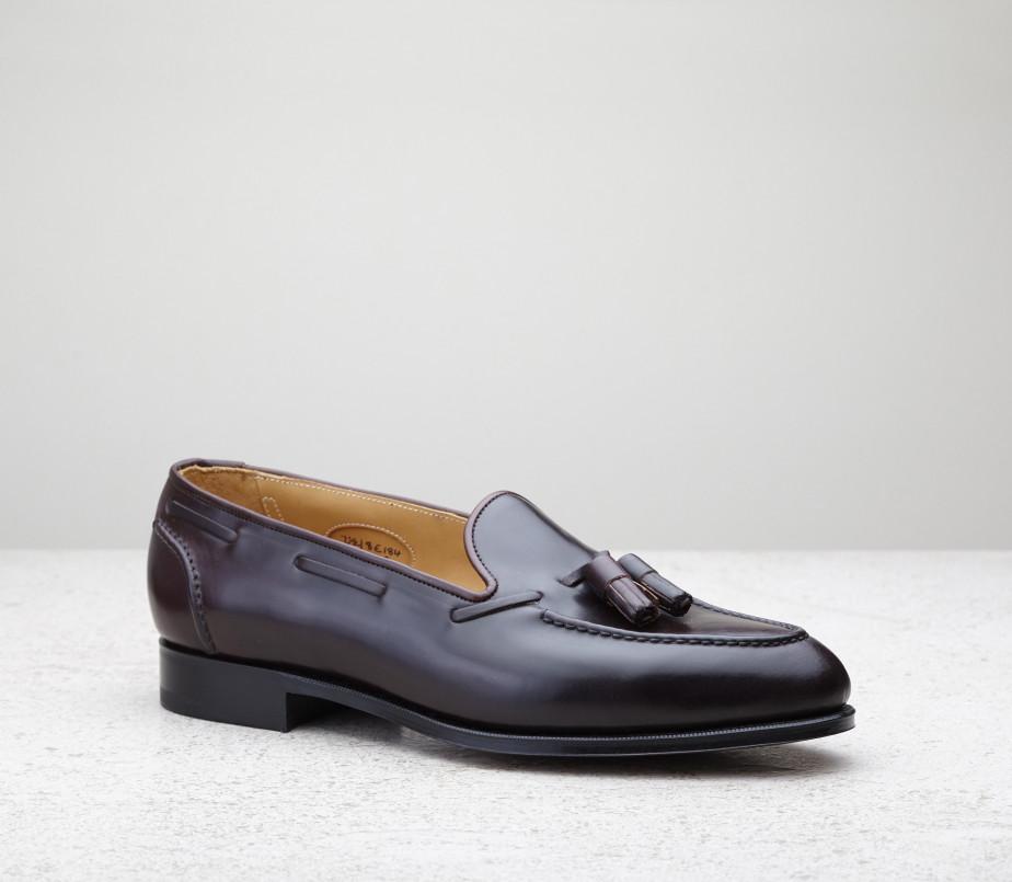 edward green Greenwich 184 last — burgundy cordovan with light leather soles