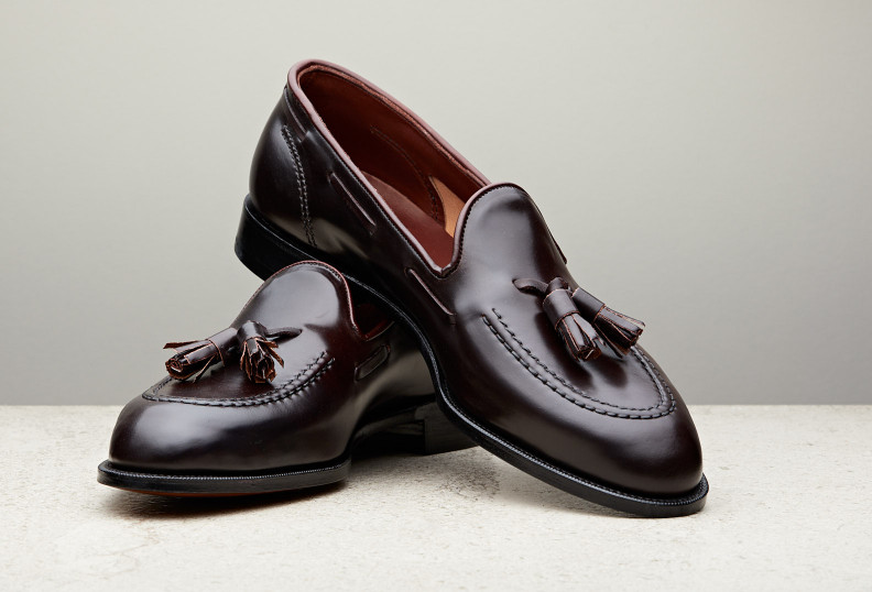 Edward Green Greenwich Unlined 184 Last — Burgundy Cordovan With Slim Leather Soles
