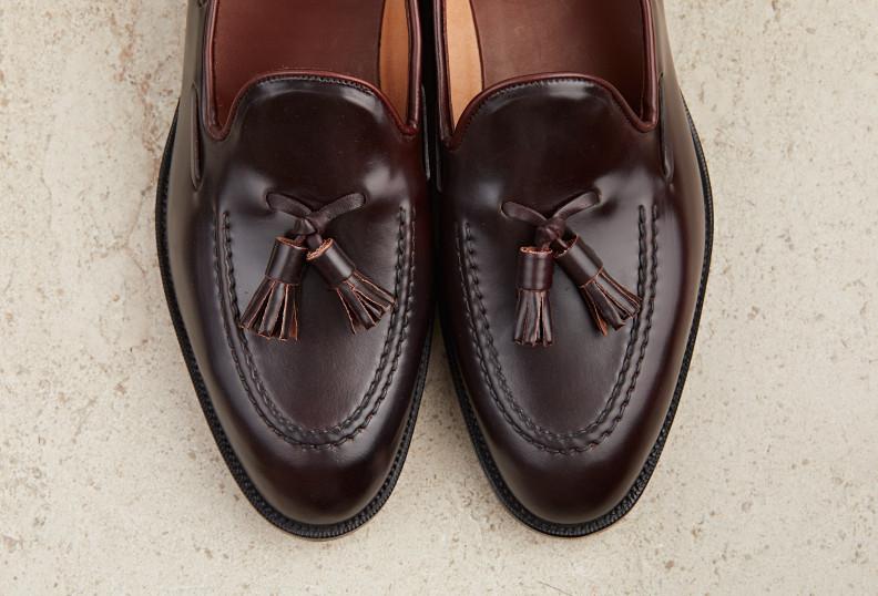 Edward Green Greenwich Unlined 184 Last — Burgundy Cordovan With Slim Leather Soles