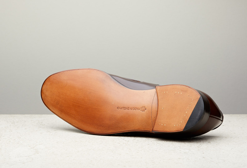 Edward Green Greenwich Unlined 184 Last — Cognac Cordovan With Slim Leather Soles
