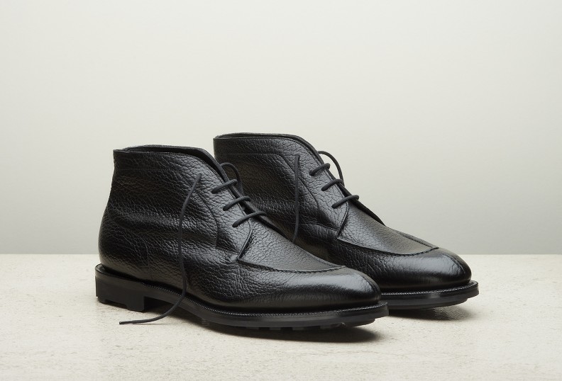 Edward Green Halifax Unlined 202 Last — Black London Grain With Rugged Ridgeway Soles