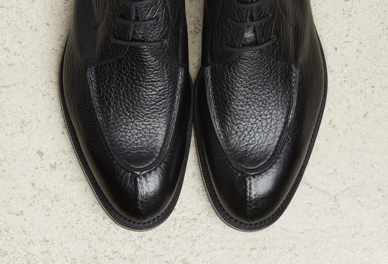 Edward Green Halifax Unlined 202 Last — Black London Grain With Rugged Ridgeway Soles