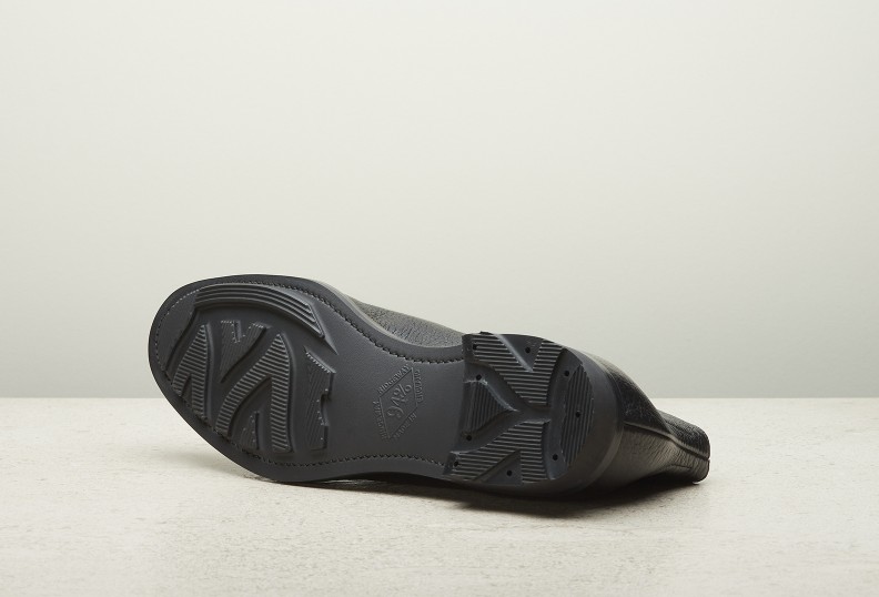 Edward Green Halifax Unlined 202 Last — Black London Grain With Rugged Ridgeway Soles