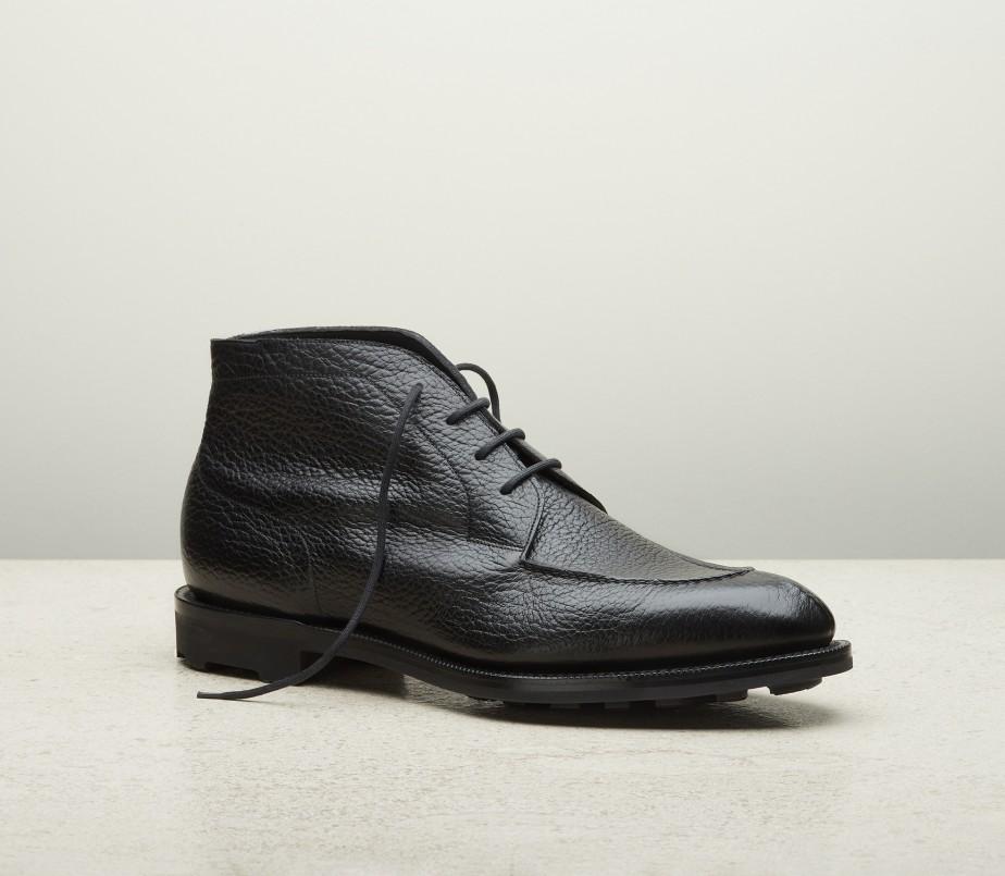 edward green Halifax Unlined 202 Last — black london grain with rugged ridgeway soles