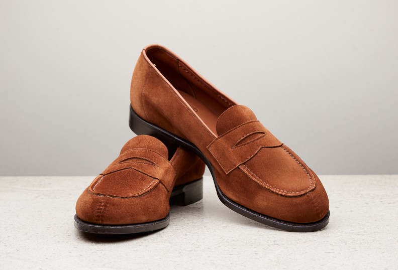 Edward Green Harrow 110 Last — Snuff Suede With Slim Leather Soles