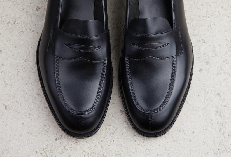 Edward Green Harrow 61 Last — Black Calf With Slim Leather Soles