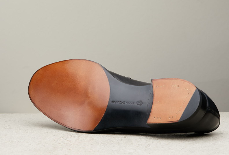 Edward Green Harrow 61 Last — Black Calf With Slim Leather Soles