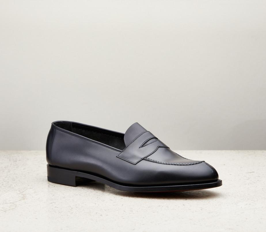 edward green Harrow 61 Last — black calf with slim leather soles