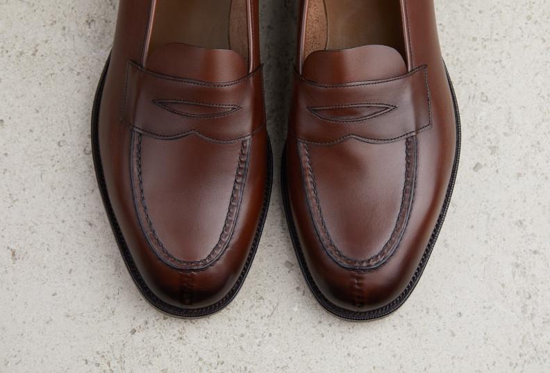 Edward Green Harrow 61 Last — Dark Oak Antique Calf With Slim Leather Soles