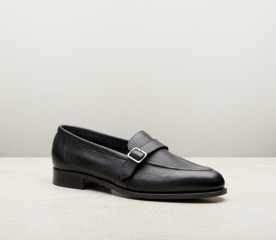 edward green Horton 184 Last — black cotswold grain with slim leather soles edward green Horton 184 Last — black cotswold grain with slim leather soles